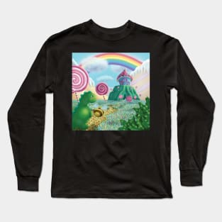 Dinosaur In Candy Land Long Sleeve T-Shirt